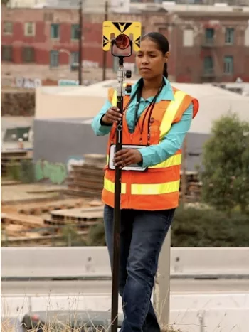 Surveyor on the job field